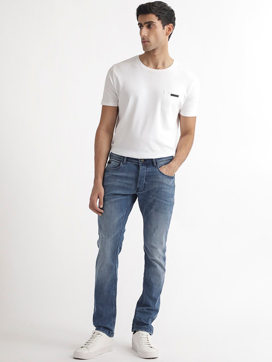 RARE RABBIT Men Dijon Slim Fit Cotton Stretchable Jeans
