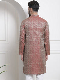 SOJANYA Lelaki Maroon Embroidered Anarkali Kurta