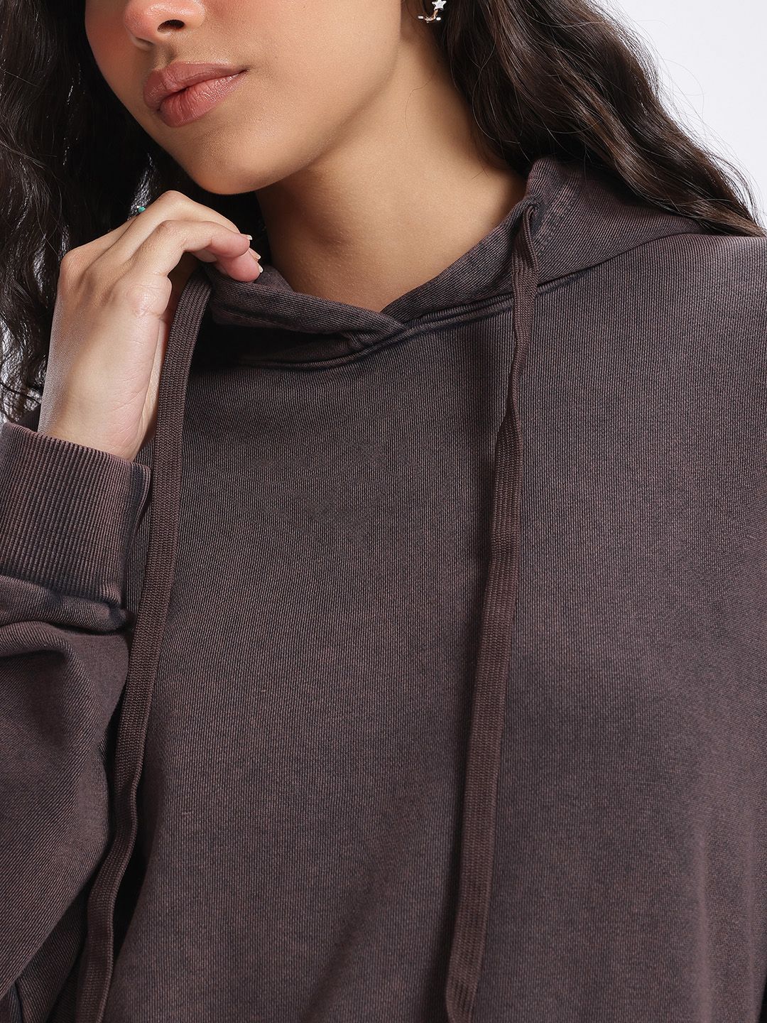DressBerry Drop-Shoulder Hooded Sweatshirt
