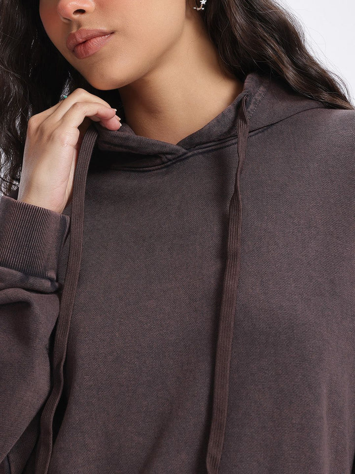 DressBerry Drop-Shoulder Hooded Sweatshirt