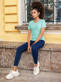 DressBerry Solid Ribbed T-shirt