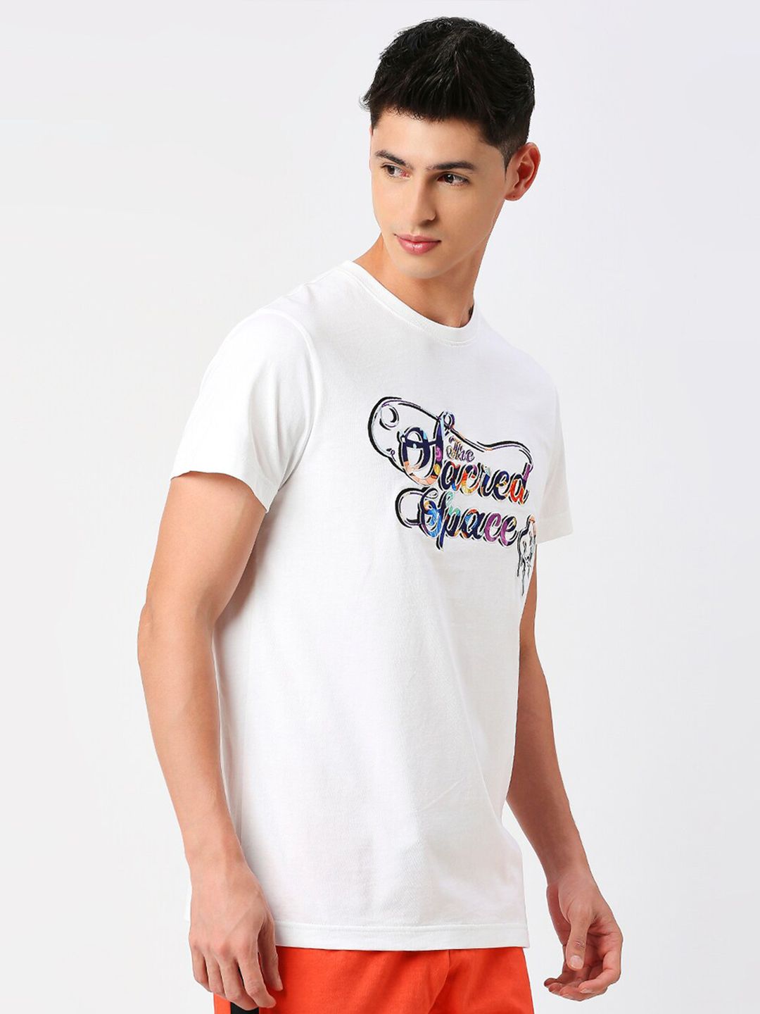 Being Human Typography Printed Round Neck Short Sleeves T-shirt