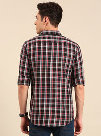 Being Human Pure Cotton Slim Fit Opaque Checked Casual Shirt