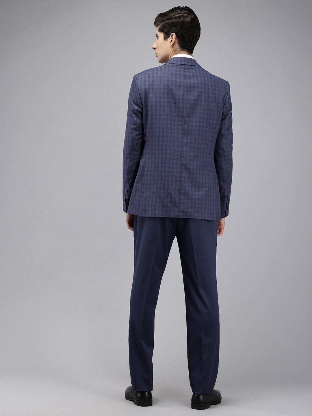 Park Avenue Super Slim Fit Checked 3 Piece Formal Suit