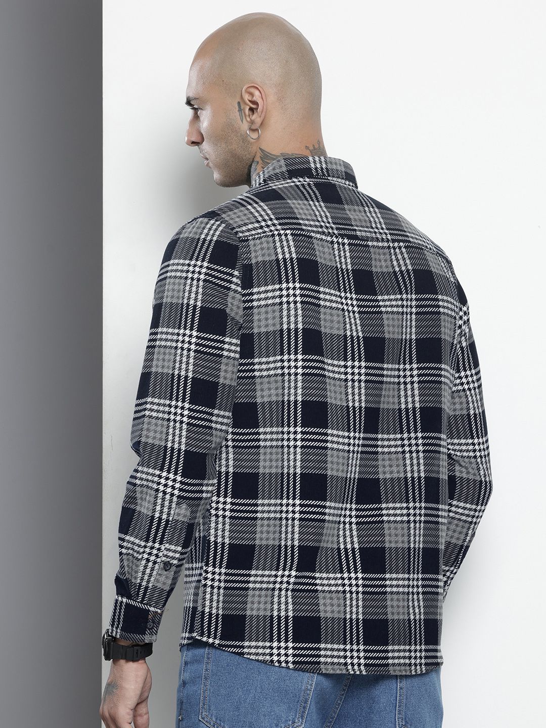 The Indian Garage Co Checked Pure Cotton Casual Shirt