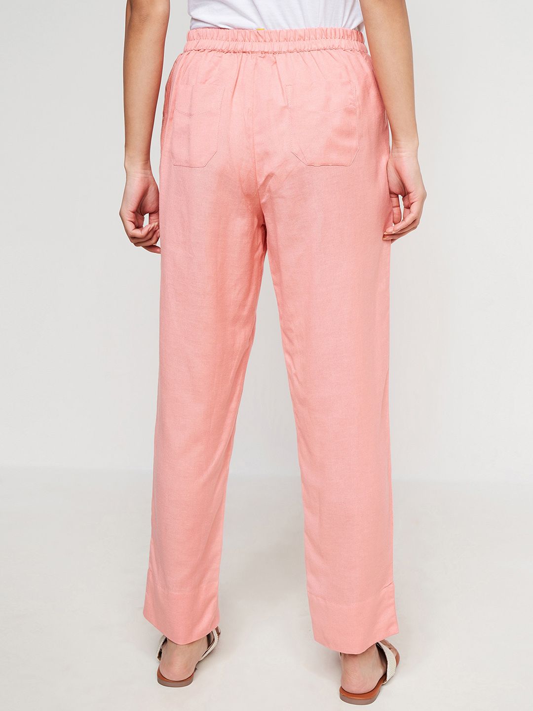 Global Desi Women Straight Fit Parallel Trousers