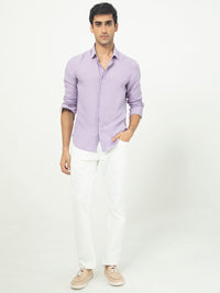 RARE RABBIT Men Throner Regular Fit Spread Collar Shirt