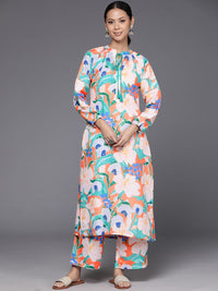 Varanga Women Floral Printed Regular Kurta Pith Palazzos