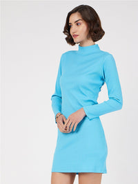 SASSAFRAS High Neck Mini Sheath Dress