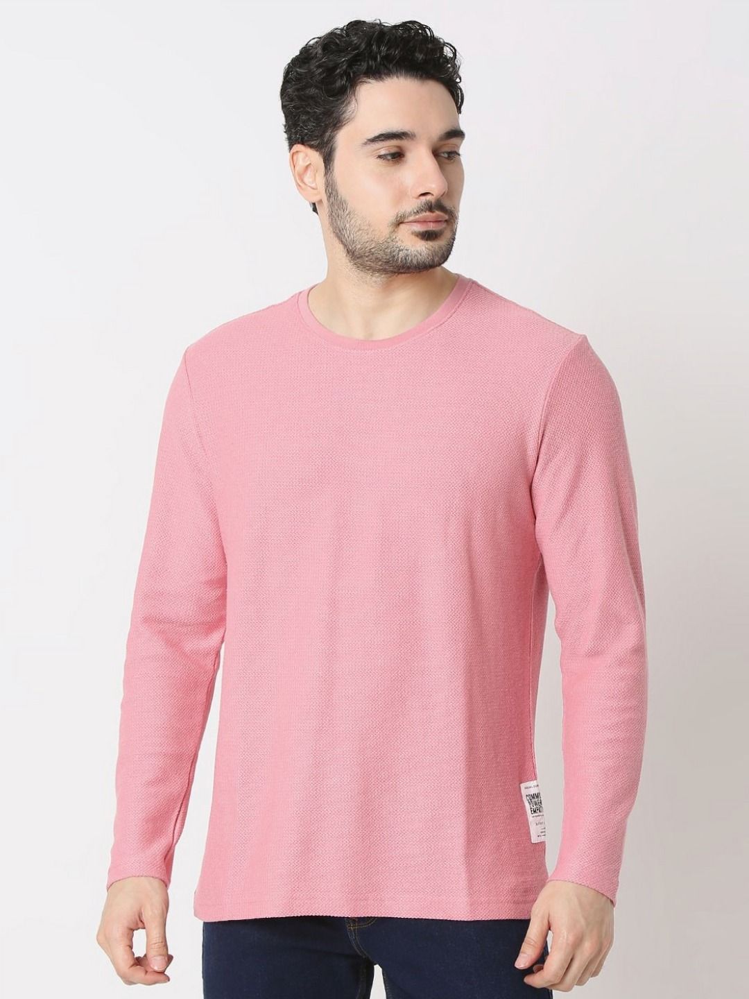 SPYKAR Men Solid Round Neck Cotton T-shirt
