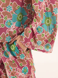 Sanskrutihomes Floral Printed Pure Cotton Night Suit