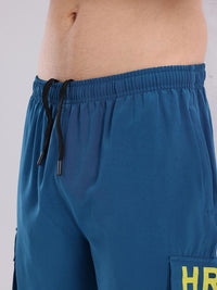 HRX by Hrithik Roshan Men Brand Logo Print Rapid-Dry Training Cargos with Side Slits
