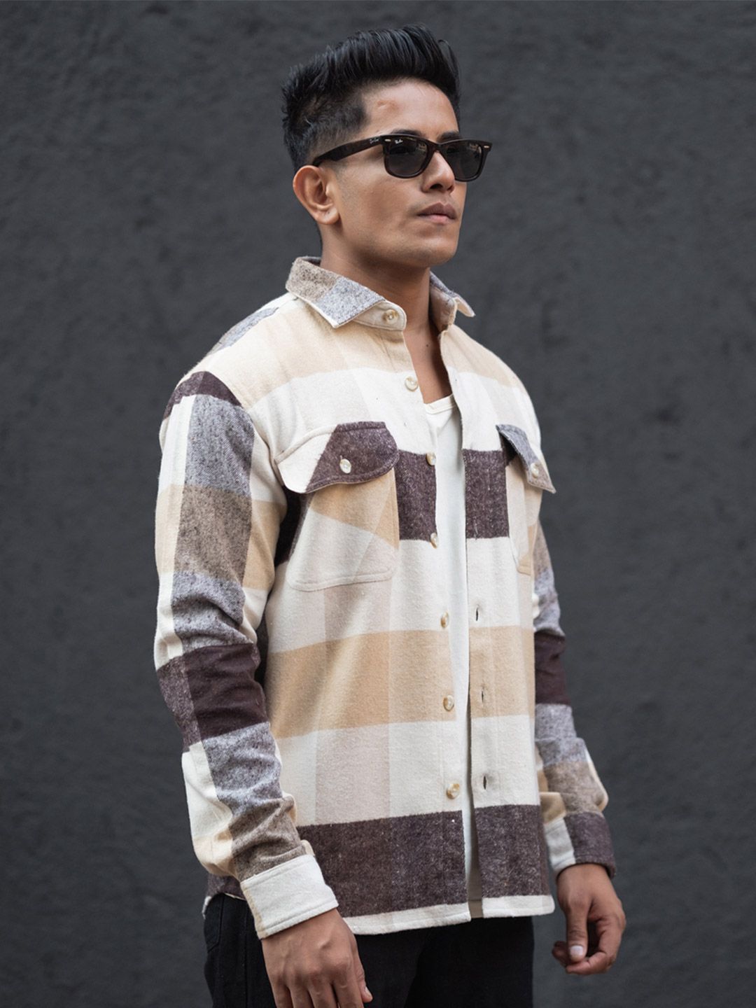 Powerlook Men Checked Casual Shirt