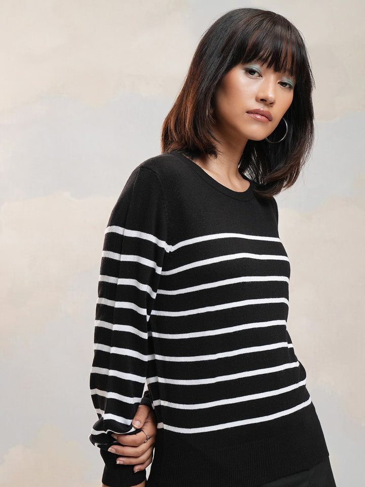 Tokyo Talkies Women Striped Pullover