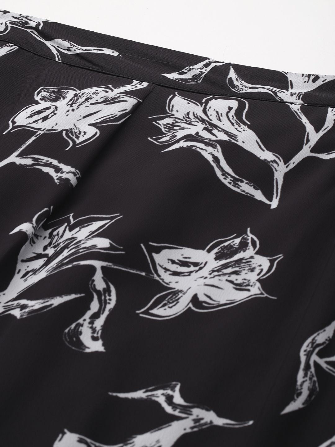 DressBerry Floral Print Slit Midi Skirt