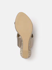 House of Pataudi Ethnic Embellished Wedge Heel