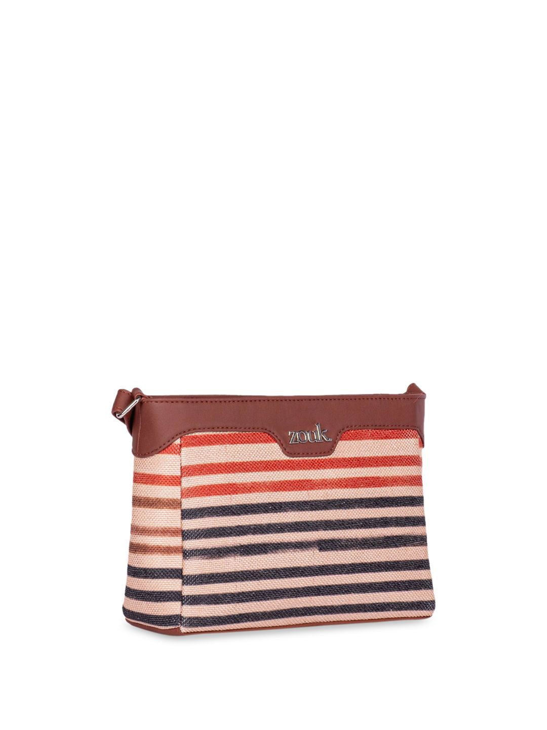 ZOUK Striped Structured Sling Bag