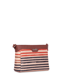 ZOUK Striped Structured Sling Bag