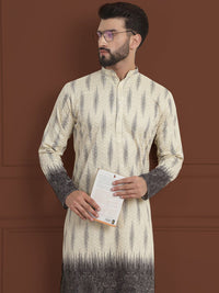 SOJANYA LUXE Kurta Lurus Bersulam Labuci Mandarin Cotton Kolar