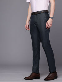 Raymond Men Textured Slim Fit Formal Trousers