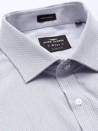 Park Avenue Pure Cotton Self Design Slim Fit Textured Formal Shirt