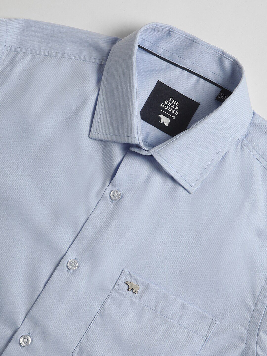 THE BEAR HOUSE Slim Fit Pure Cotton Formal Shirt