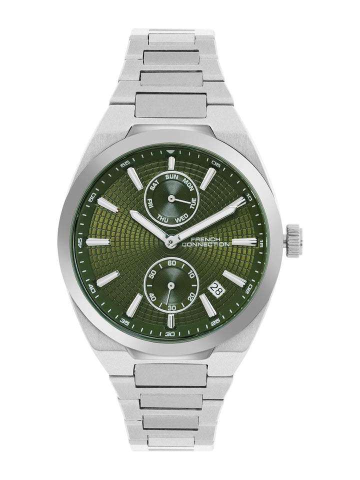 French Connection Men Dial & Stainless Steel Bracelet Style Straps Watch FCH03SM-G