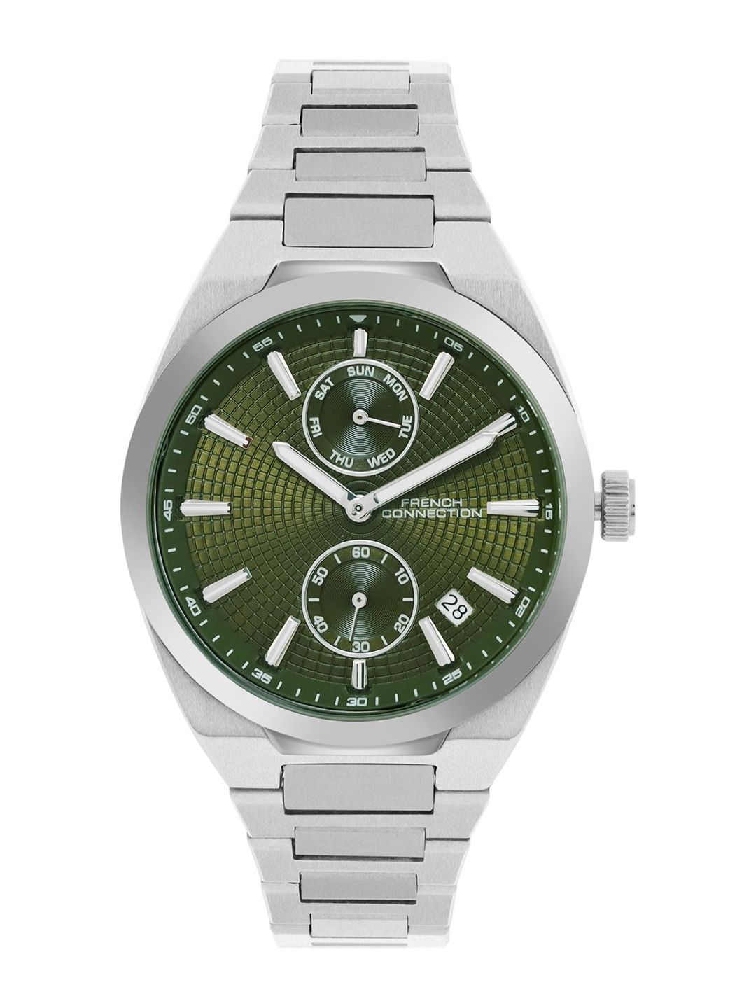 French Connection Men Dial & Stainless Steel Bracelet Style Straps Watch FCH03SM-G