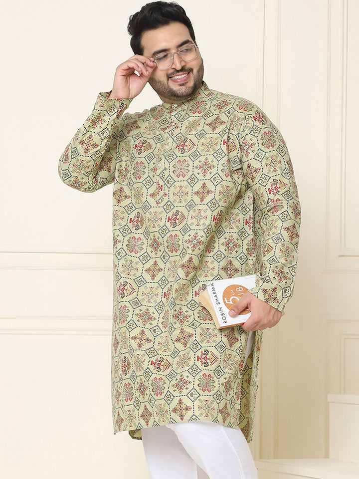 SOJANYA PLUS Motif Etnik Bercetak Kurta