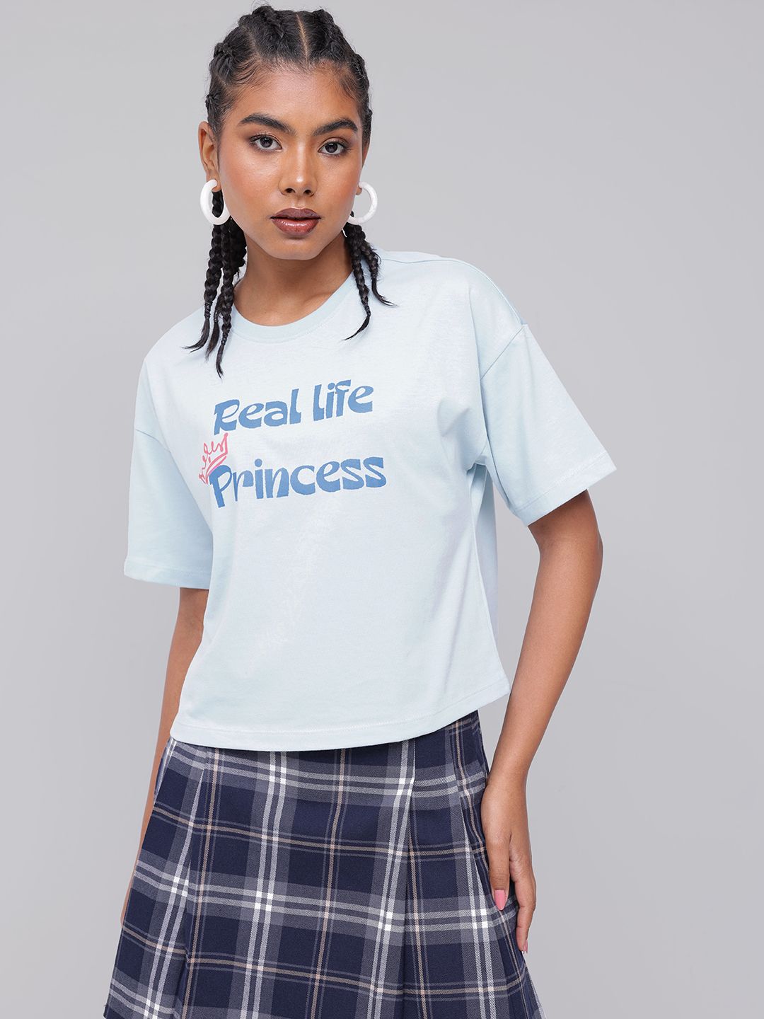 DressBerry Comfy Vibe Typography Printed T-Shirt