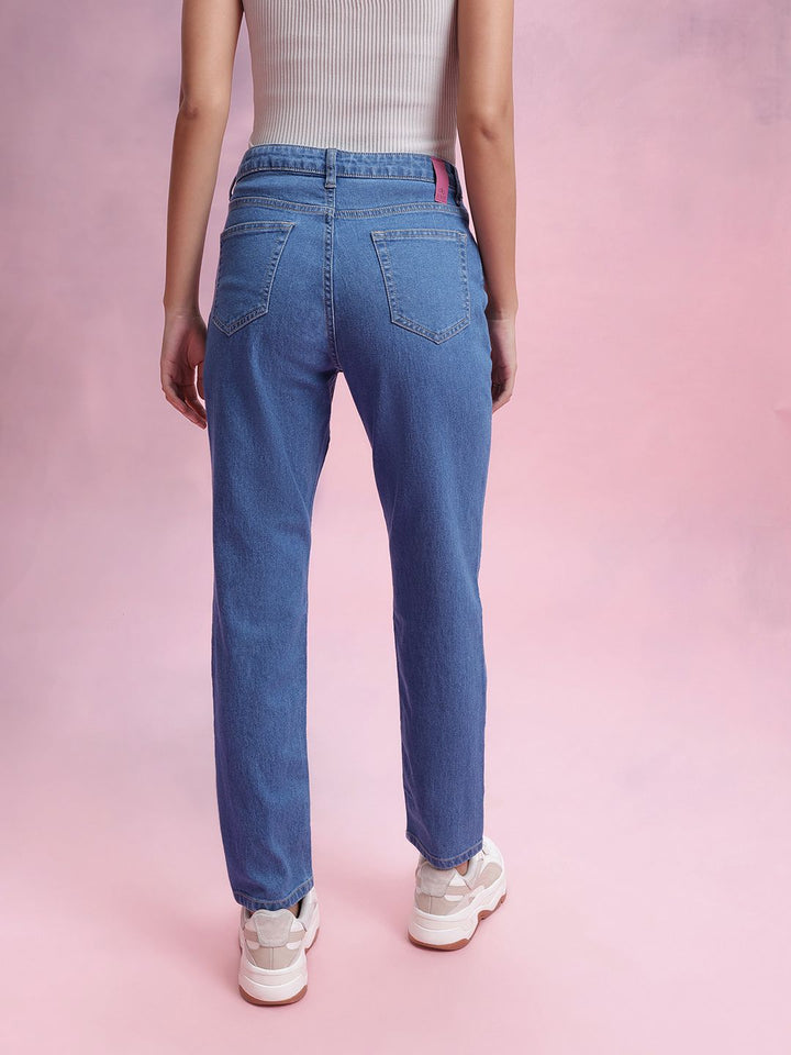 DressBerry Women High-Rise Stretchable Boyfriend Fit Jeans