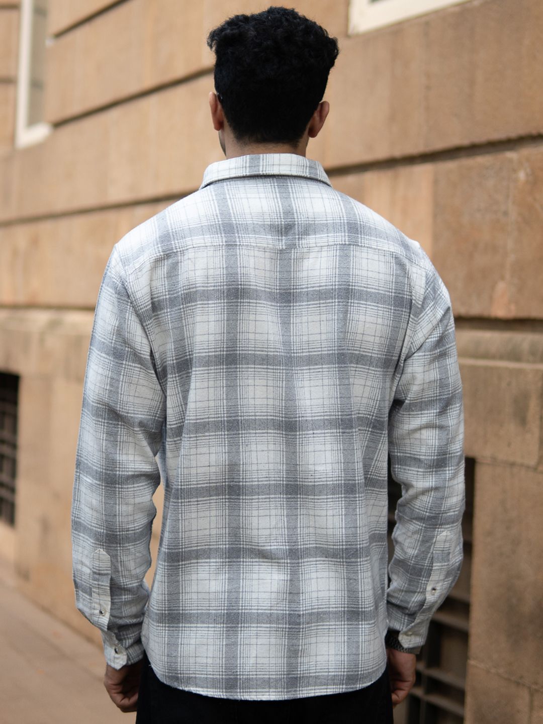 Powerlook SS25 Tartan Checked Pure Cotton Casual Shirt
