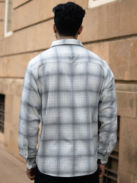 Powerlook SS25 Tartan Checked Pure Cotton Casual Shirt