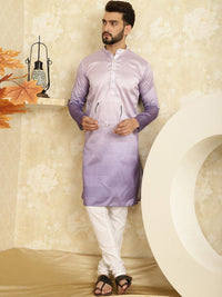 SOJANYA Ombre Dyed Band Collar Straight Kurta with Churidar