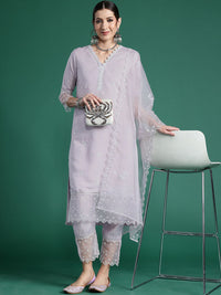 Indo Era Women Floral Embroidered Regular Thread Work Kurta with Trousers & With Dupatta