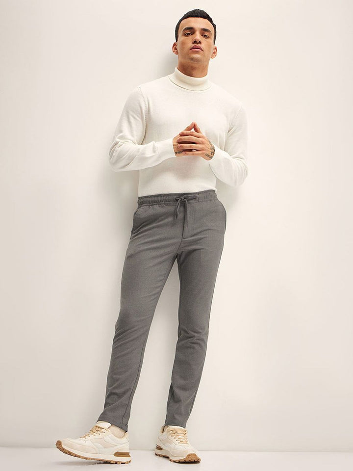 THE BEAR HOUSE Men Slim Fit Joggers Trousers