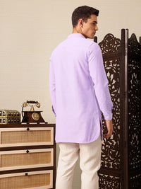 House of Pataudi Shirt Collar Pocket Detailing Rozana Kurta