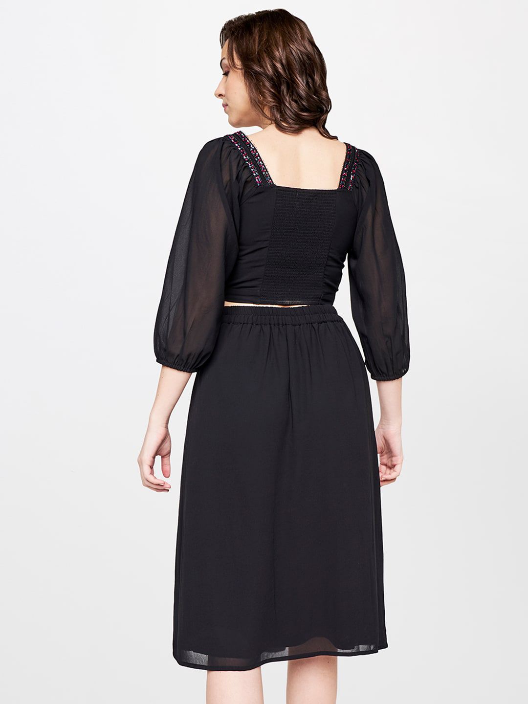 AND Women Black Solid Co-Ords