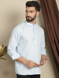 Anouk Geometric Mandarin Collar Long Sleeves Thread Work Kurta