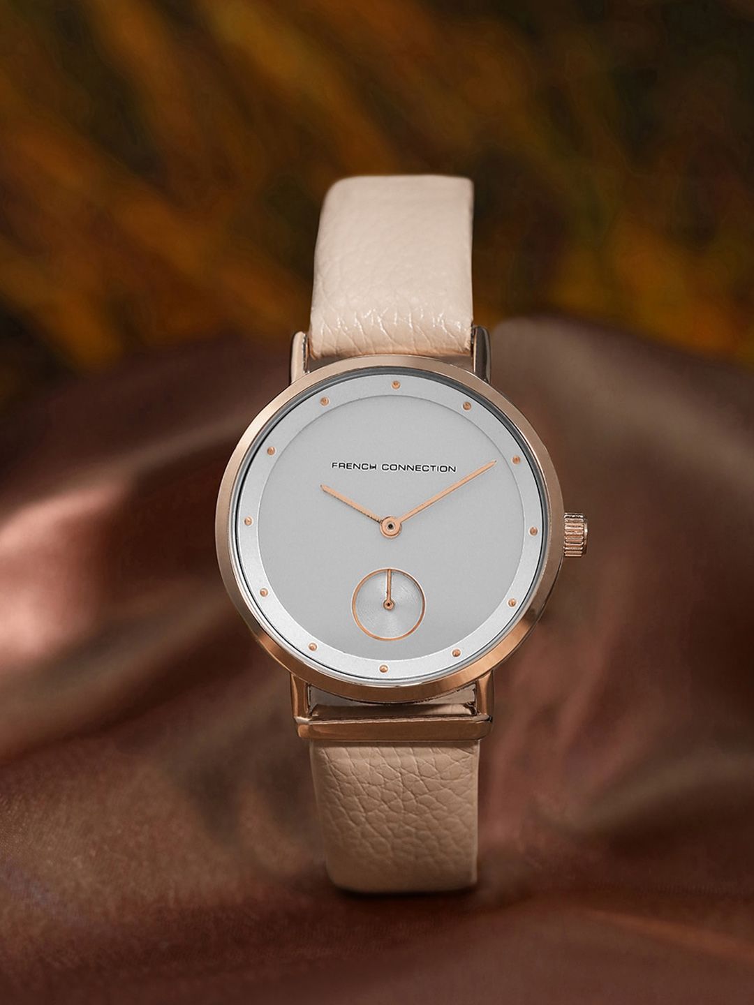 French Connection Women Dial & Leather Straps Analogue Watch FCW09RL