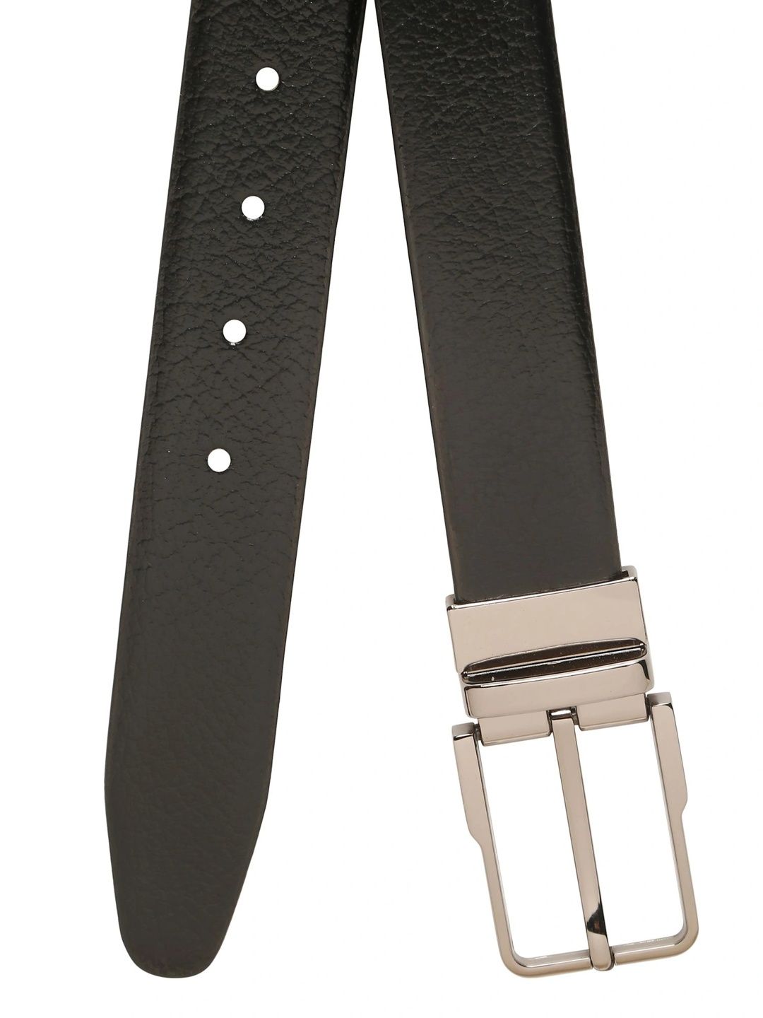 Teakwood Leathers Men Textured Leather Reversible Formal Belt
