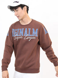 HIGHLANDER Men Brown Printed Sweatshirt