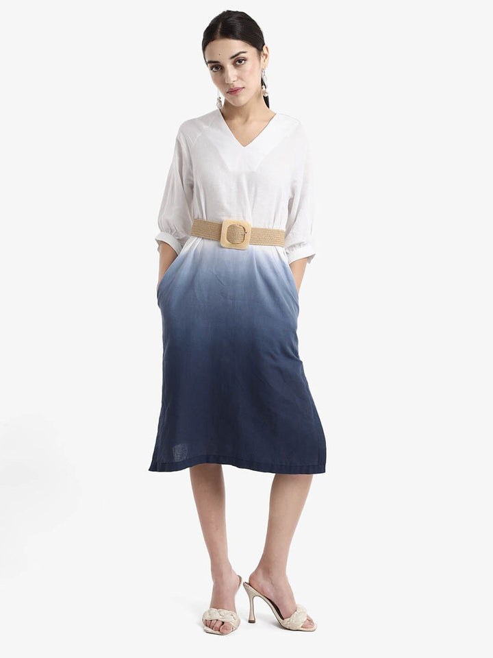 RAREISM Tie and Dye Dyed A-Line Midi Dress