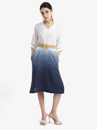 RAREISM Tie and Dye Dyed A-Line Midi Dress