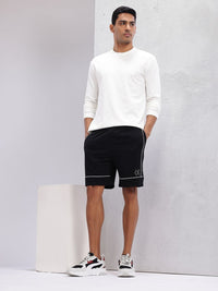 HRX by Hrithik Roshan Men Mid-Rise Lifestyle Shorts with Contrast Piping