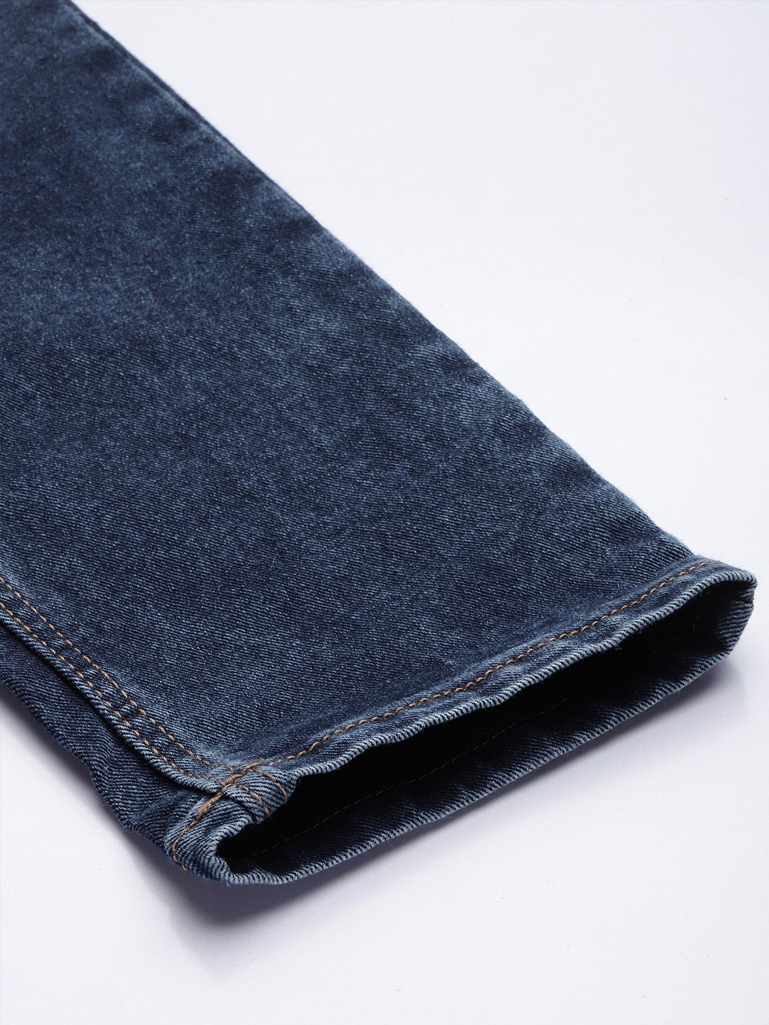 The Indian Garage Co Men Navy Blue Slim Fit Light Fade Stretchable Jeans