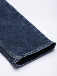 The Indian Garage Co Men Navy Blue Slim Fit Light Fade Stretchable Jeans