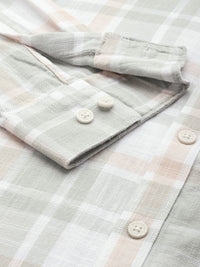 Being Human Pure Cotton Slim Fit Checked Casual Shirt