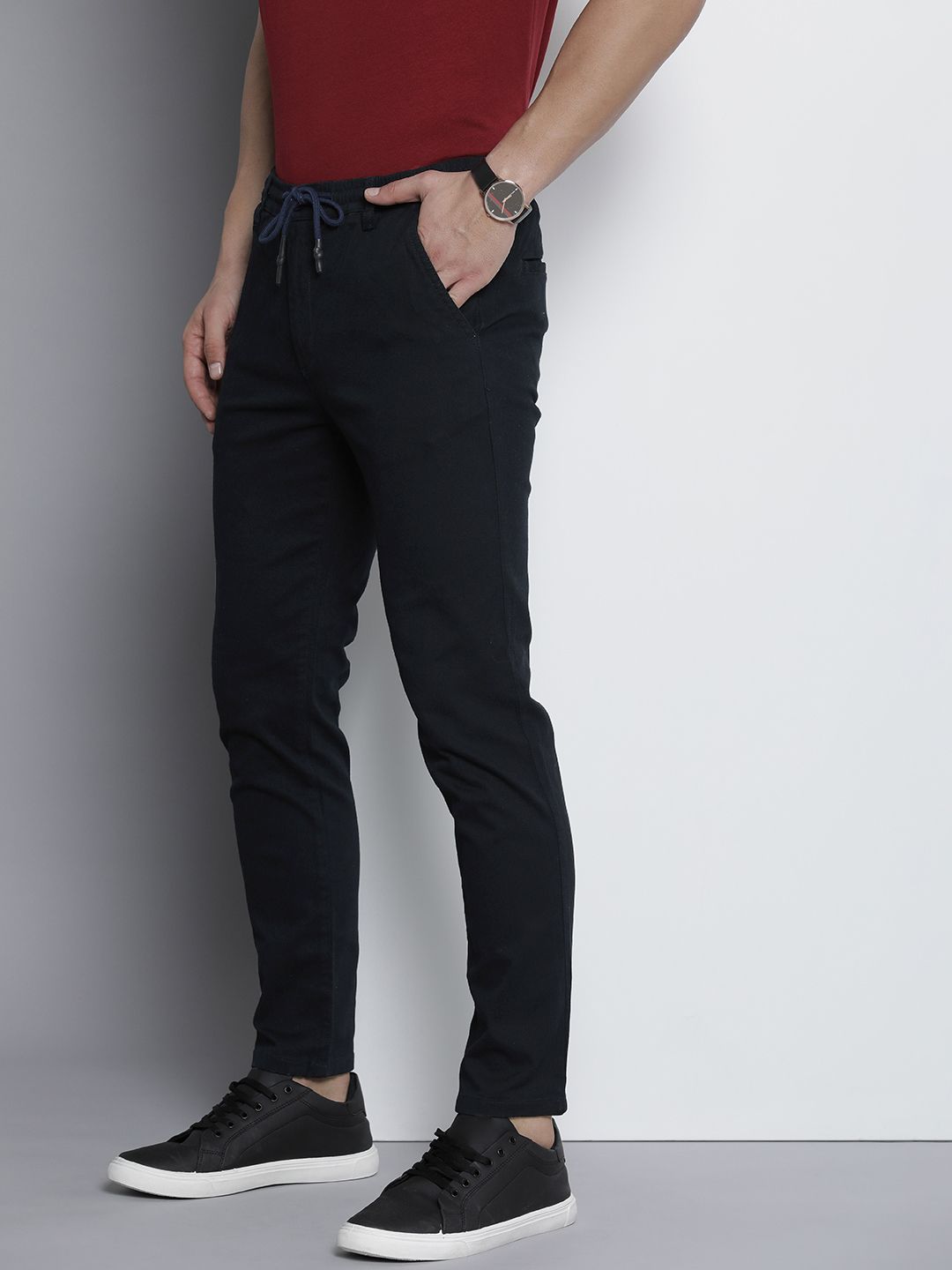 The Indian Garage Co Men Slim Fit Joggers Trousers