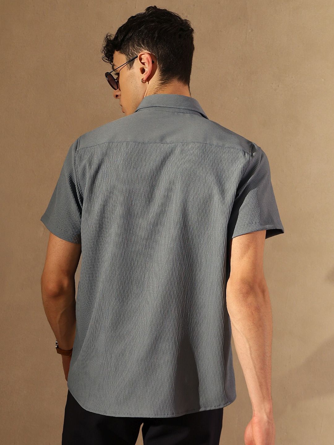 DENNISON Popcorn Textured Oversized Shirt